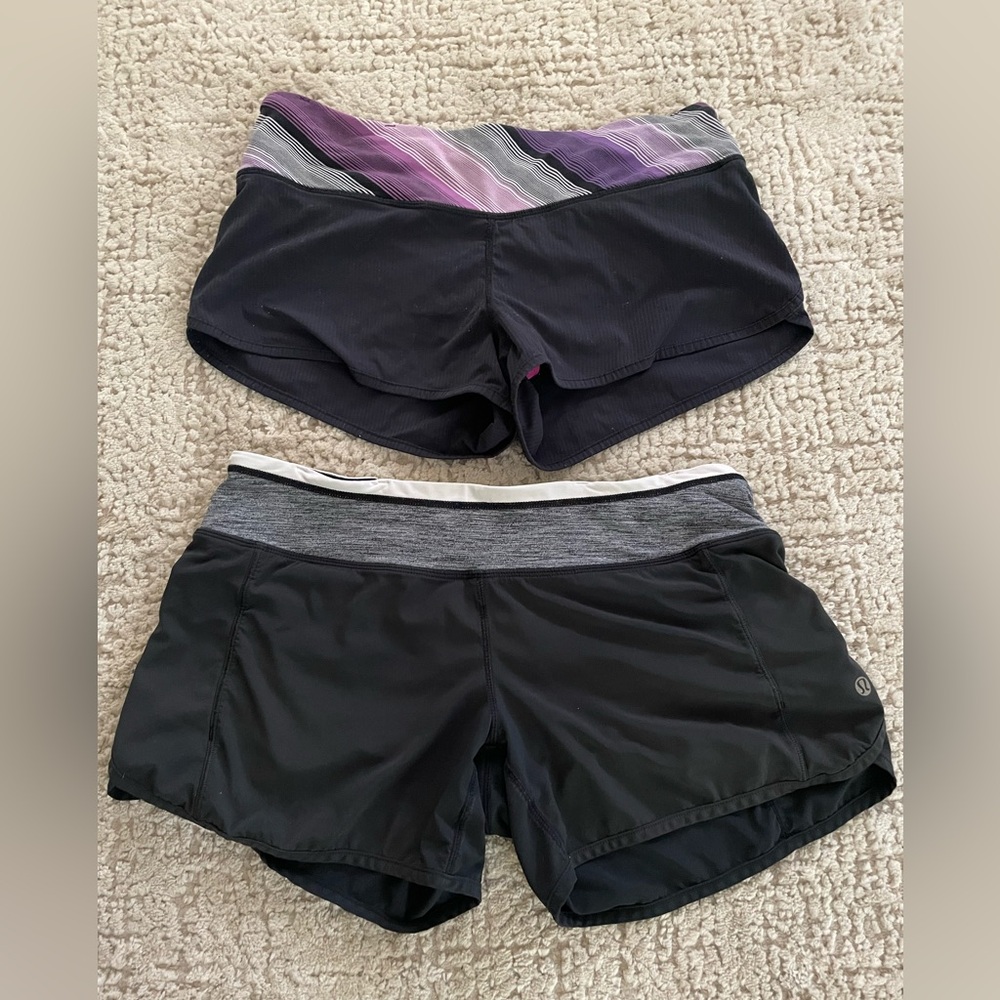 lululemon athletica Women's Black Shorts 2 pairs!